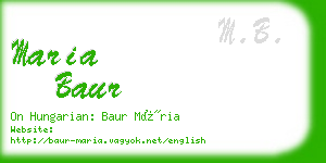 maria baur business card